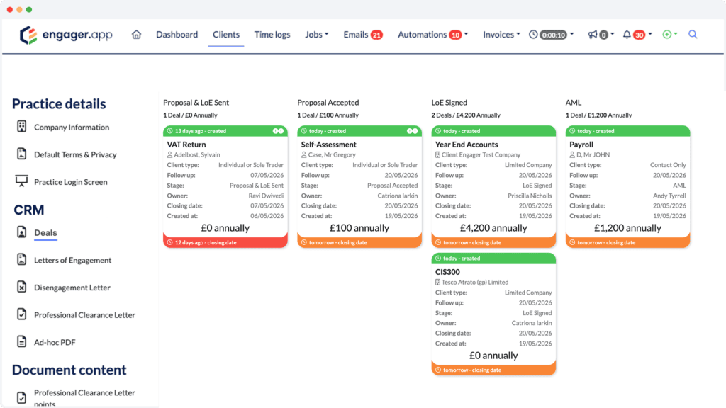 Engager Pipeline Mockup