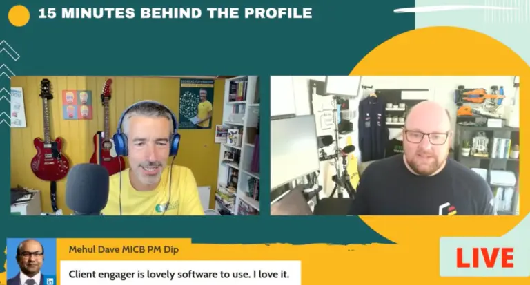Ashley Leeds and Johann Goree on a 15 Minutes Behind the Profile live stream