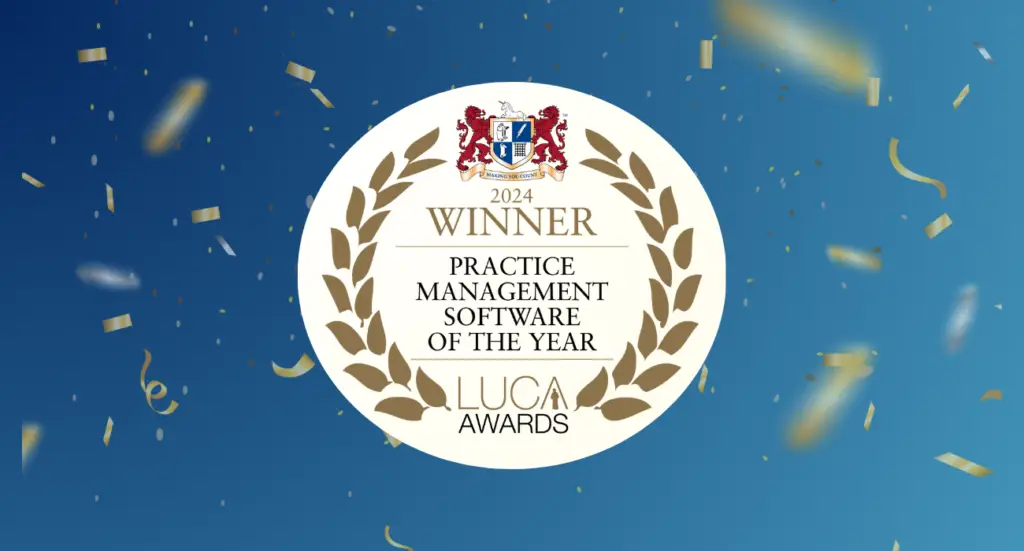 ICB LUCA Practice Management Software of the Year winner 2024 badge