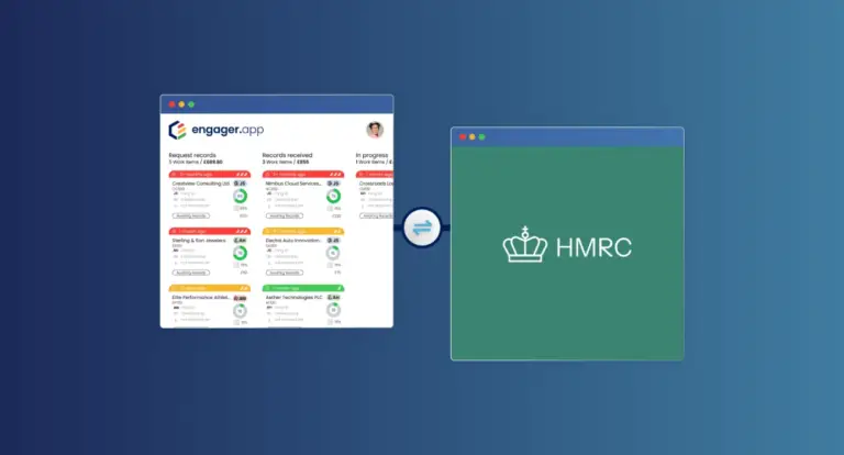 Engager dashboard connected to HMRC