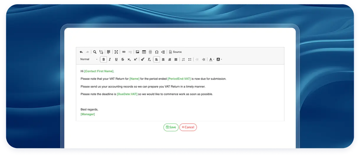 Automated email sent from Engager