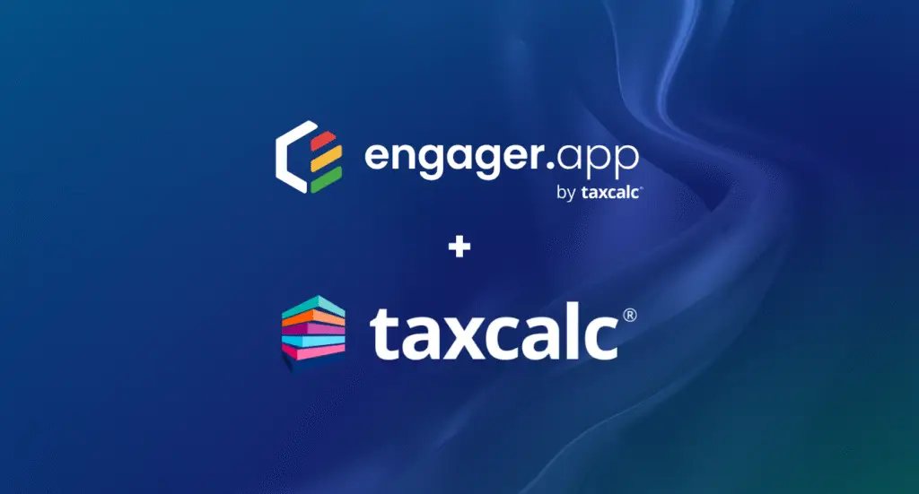 Engager by TaxCalc and TaxCalc logos