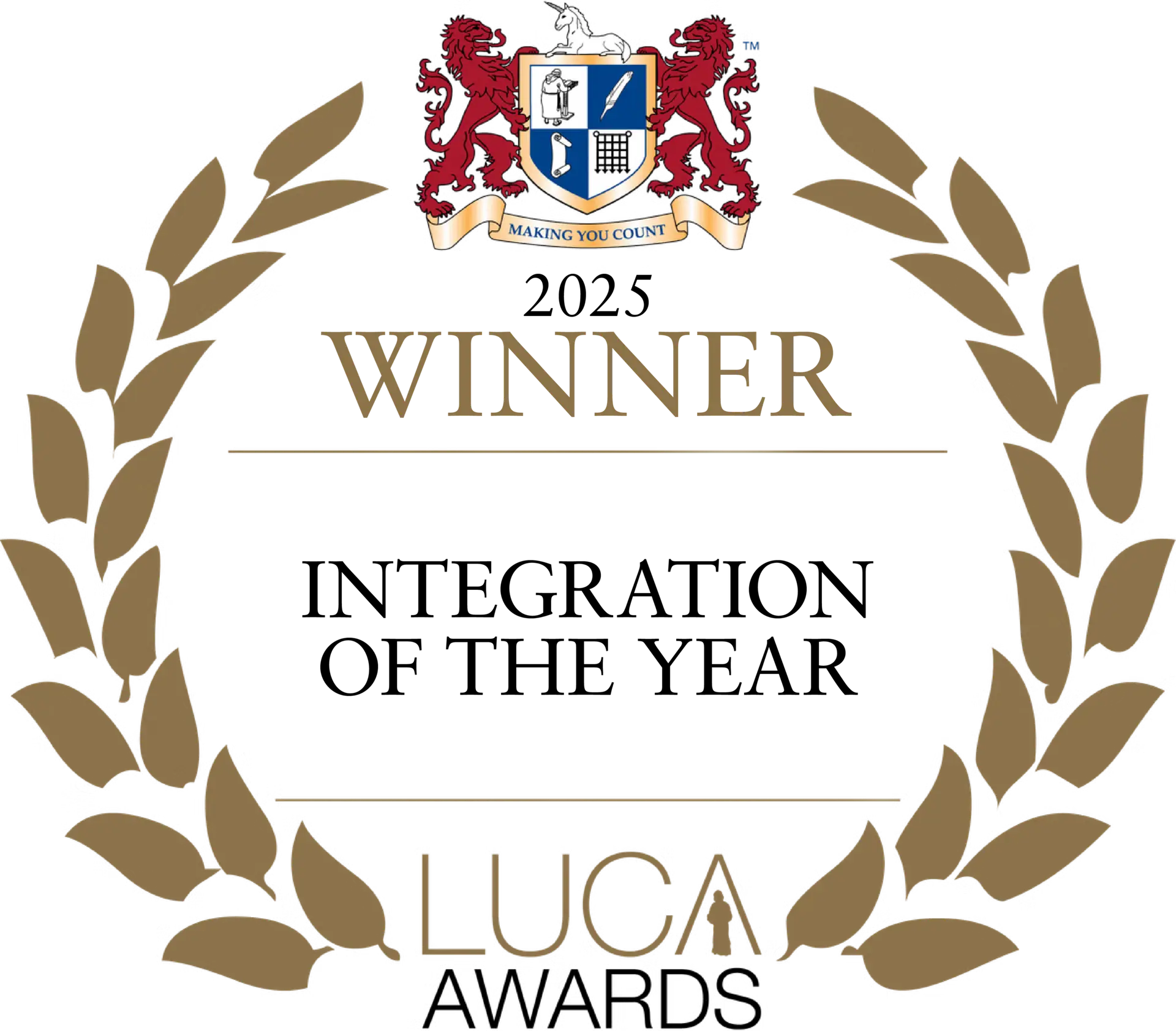 ICB LUCA Awards 2025 winner badge: Integration of the Year