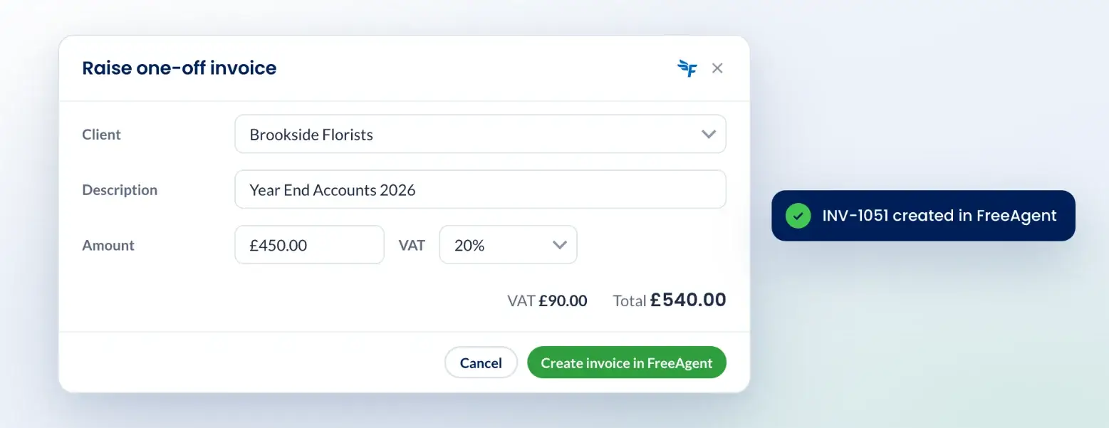 FreeAgent and Engager: One-off invoices from Engager