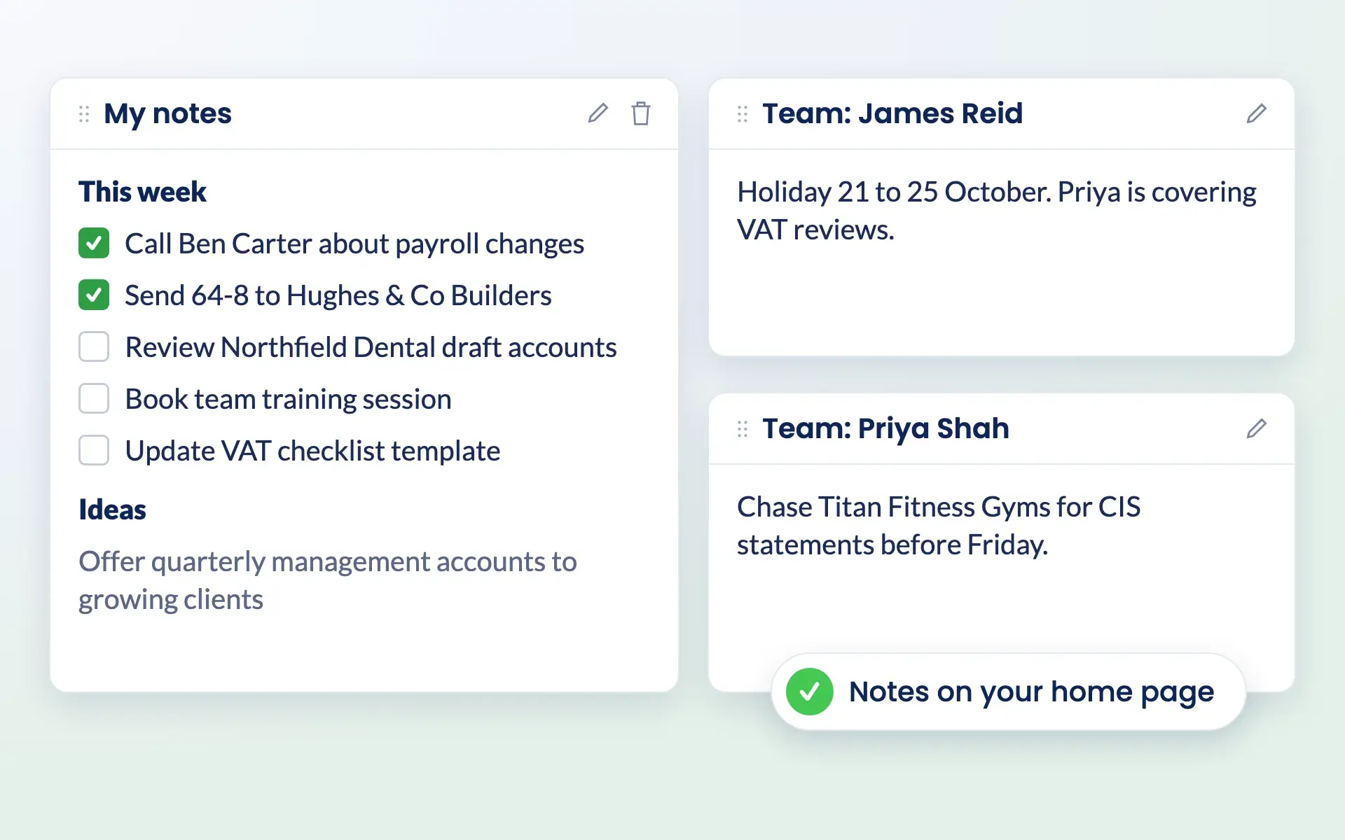 Notes and reminders on the Engager dashboard